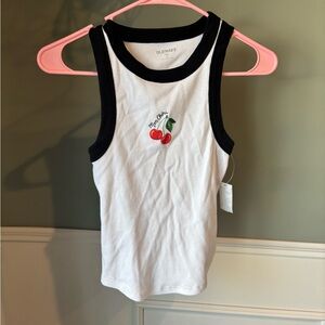 Old Navy Cherry Tank Top - White and Black